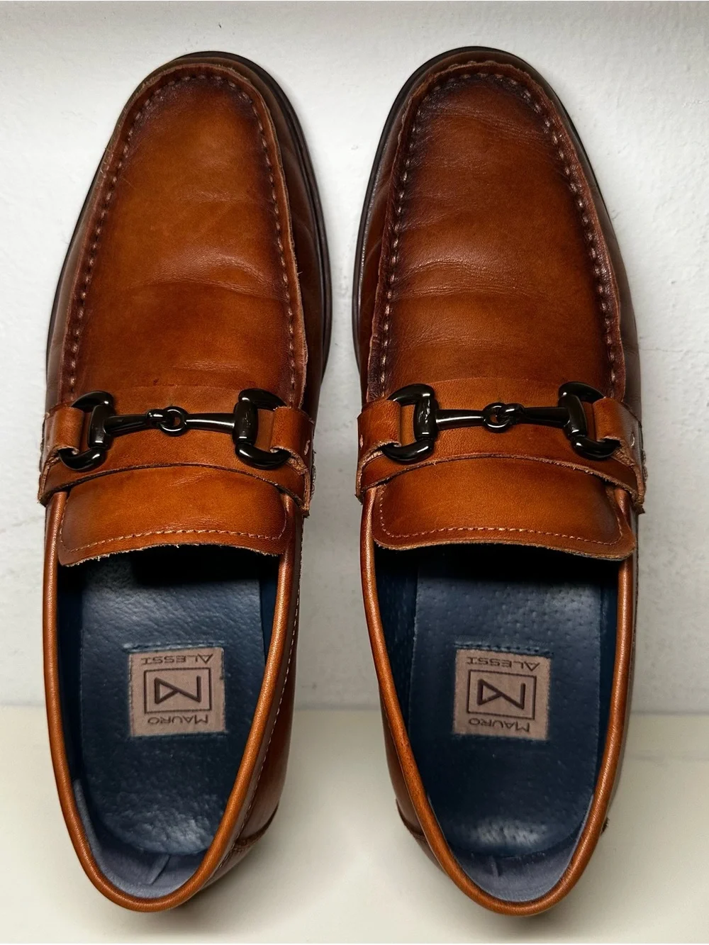 Men's Brown Leather Bit Loafers